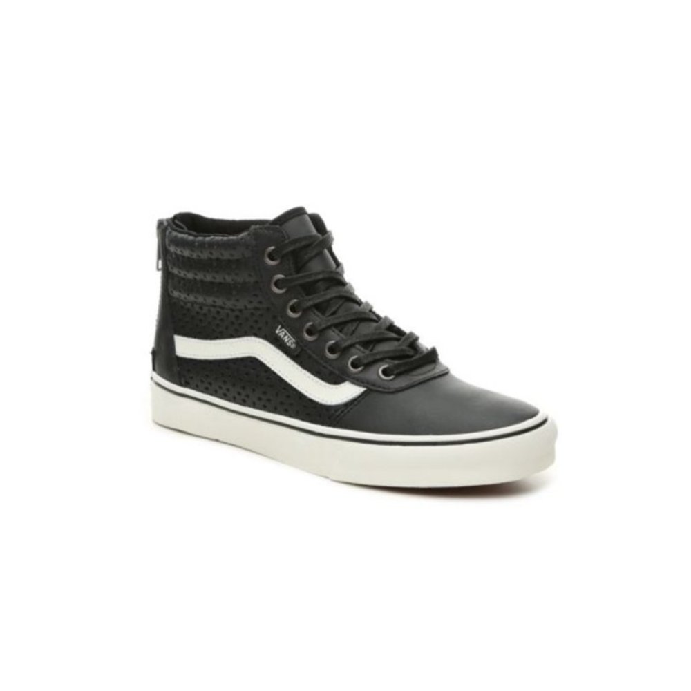 🛹Vans🛹Milton Hi Zip Sneakers, Sz 9, Leather NWT